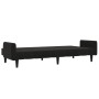 2-Sitzer-Schlafsofa mit schwarzem Mikrofaser-Stoffhocker von vidaXL, Sofas - Ref: Foro24-3121292, Preis: 290,12 €, Rabatt: %