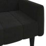 Sofá cama 2 plazas con taburete tejido microfibra negro de vidaXL, Sofás - Ref: Foro24-3121292, Precio: 290,12 €, Descuento: %