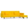 2-seater sofa bed with 2 cushions and footrest in yellow velvet by vidaXL, Sofas - Ref: Foro24-3080642, Price: 279,74 €, Disc...