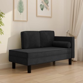 Diwansofa mit Kissen und Kopfkissen aus schwarzem Samt von vidaXL, Sofas - Ref: Foro24-340709, Preis: 164,32 €, Rabatt: %