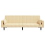 2-seater sofa bed with two cream velvet cushions by vidaXL, Sofas - Ref: Foro24-337522, Price: 219,07 €, Discount: %