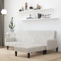 2-Sitzer-Schlafsofa mit hellgrauem Hocker aus Mikrofaserstoff von vidaXL, Sofas - Ref: Foro24-3121290, Preis: 285,29 €, Rabat...