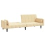 2-seater sofa bed with two cream velvet cushions by vidaXL, Sofas - Ref: Foro24-337522, Price: 219,07 €, Discount: %