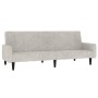 2-seater sofa bed with light gray microfiber fabric stool by vidaXL, Sofas - Ref: Foro24-3121290, Price: 285,29 €, Discount: %