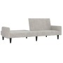 2-Sitzer-Schlafsofa mit hellgrauem Hocker aus Mikrofaserstoff von vidaXL, Sofas - Ref: Foro24-3121290, Preis: 285,29 €, Rabat...