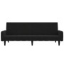 2-Sitzer-Schlafsofa aus schwarzem Mikrofaserstoff von vidaXL, Sofas - Ref: Foro24-340669, Preis: 223,00 €, Rabatt: %