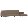 2-Sitzer-Schlafsofa mit taupegrauem Hocker aus Mikrofaserstoff von vidaXL, Sofas - Ref: Foro24-3121301, Preis: 266,99 €, Raba...