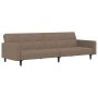 2-Sitzer-Schlafsofa mit taupegrauem Hocker aus Mikrofaserstoff von vidaXL, Sofas - Ref: Foro24-3121301, Preis: 266,99 €, Raba...