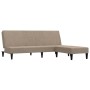 2-seater sofa bed with taupé microfiber fabric stool by vidaXL, Sofas - Ref: Foro24-3121295, Price: 228,74 €, Discount: %