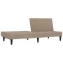 2-Sitzer-Schlafsofa mit Hocker aus taupéfarbenem Mikrofaserstoff von vidaXL, Sofas - Ref: Foro24-3121295, Preis: 228,74 €, Ra...