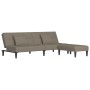 2-Sitzer-Schlafsofa mit 2 Kissen und Fußstütze aus hellgrauem Samt von vidaXL, Sofas - Ref: Foro24-3080624, Preis: 267,98 €, ...