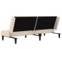 2-seater sofa bed in cream microfiber fabric by vidaXL, Sofas - Ref: Foro24-340676, Price: 175,32 €, Discount: %