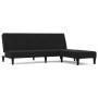 2-seater sofa bed with black microfiber fabric stool by vidaXL, Sofas - Ref: Foro24-3121298, Price: 260,94 €, Discount: %