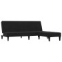 2-seater sofa bed with black microfiber fabric stool by vidaXL, Sofas - Ref: Foro24-3121298, Price: 260,94 €, Discount: %