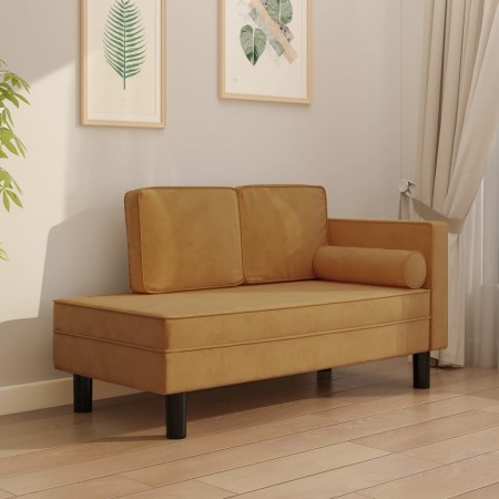 Divan sofa with cushions and brown velvet head cushion by vidaXL, Sofas - Ref: Foro24-340711, Price: 183,07 €, Discount: %