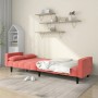 Sofá cama de 2 plazas con dos almohadas terciopelo rosa de vidaXL, Sofás - Ref: Foro24-337517, Precio: 206,99 €, Descuento: %