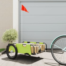 Bicycle trailer iron and green Oxford cloth by vidaXL, Bicycle trailers - Ref: Foro24-94179, Price: 88,99 €, Discount: %