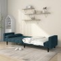 2-seater sofa bed with two blue velvet cushions by vidaXL, Sofas - Ref: Foro24-337512, Price: 252,42 €, Discount: %