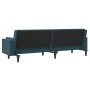 2-seater sofa bed with two blue velvet cushions by vidaXL, Sofas - Ref: Foro24-337512, Price: 252,42 €, Discount: %