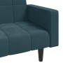 2-seater sofa bed with two blue velvet cushions by vidaXL, Sofas - Ref: Foro24-337512, Price: 252,42 €, Discount: %