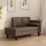 Divan sofa with cushions and head cushion brown synthetic leather by vidaXL, Sofas - Ref: Foro24-340697, Price: 151,36 €, Dis...