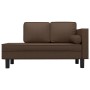 Divan sofa with cushions and head cushion brown synthetic leather by vidaXL, Sofas - Ref: Foro24-340697, Price: 151,36 €, Dis...