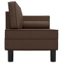 Divan sofa with cushions and head cushion brown synthetic leather by vidaXL, Sofas - Ref: Foro24-340697, Price: 151,36 €, Dis...