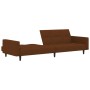 2 seater sofa bed brown microfiber fabric by vidaXL, Sofas - Ref: Foro24-340677, Price: 209,99 €, Discount: %