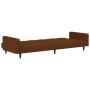 2 seater sofa bed brown microfiber fabric by vidaXL, Sofas - Ref: Foro24-340677, Price: 209,99 €, Discount: %