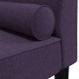 Sofá diván con cojín de cabeza tela morado de vidaXL, Sofás - Ref: Foro24-340731, Precio: 131,99 €, Descuento: %