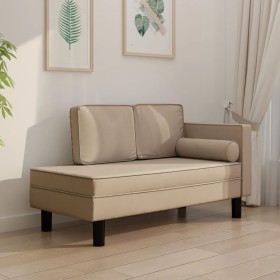 Sofa-Diwan-Kissen und Kopfkissen aus Kunstleder in Cappuccino von vidaXL, Sofas - Ref: Foro24-340701, Preis: 165,99 €, Rabatt: %