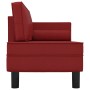 Sofa divan cushions and head cushion red synthetic leather by vidaXL, Sofas - Ref: Foro24-340699, Price: 152,84 €, Discount: %