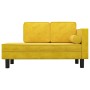 Sofá diván con cojines y cojín de cabeza terciopelo amarillo de vidaXL, Sofás - Ref: Foro24-340710, Precio: 172,69 €, Descuen...