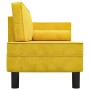 Sofá diván con cojines y cojín de cabeza terciopelo amarillo de vidaXL, Sofás - Ref: Foro24-340710, Precio: 172,69 €, Descuen...