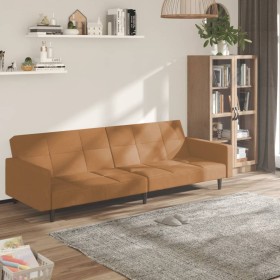 2-Sitzer-Schlafsofa aus taupegrauem Mikrofaserstoff von vidaXL, Sofas - Ref: Foro24-340678, Preis: 208,99 €, Rabatt: %