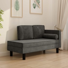 Diwansofa mit dunkelgrauen Samtkissen und Kopfkissen von vidaXL, Sofas - Ref: Foro24-340704, Preis: 175,99 €, Rabatt: %