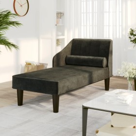 Diwansofa mit Kopfkissen aus schwarzem Samt von vidaXL, Sofas - Ref: Foro24-340720, Preis: 128,27 €, Rabatt: %