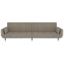 Sofá cama 2 plazas reposapiés dos cojines terciopelo gris claro de vidaXL, Sofás - Ref: Foro24-3081797, Precio: 361,99 €, Des...