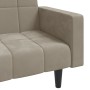 Sofá cama de 2 plazas con dos almohadas terciopelo gris claro de vidaXL, Sofás - Ref: Foro24-337513, Precio: 237,99 €, Descue...