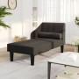 Diwansofa mit Kopfkissen aus schwarzem Stoff von vidaXL, Sofas - Ref: Foro24-340726, Preis: 116,99 €, Rabatt: %