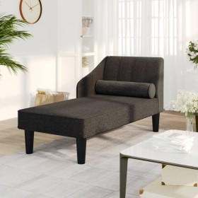 Sofá diván con cojín de cabeza tela negro de vidaXL, Sofás - Ref: Foro24-340726, Precio: 116,99 €, Descuento: %