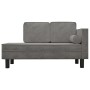 Diwansofa mit Kissen und hellgrauem Samtkopfkissen von vidaXL, Sofas - Ref: Foro24-340703, Preis: 184,36 €, Rabatt: %