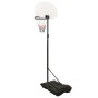 Canasta de baloncesto polietileno blanco 216-250 cm de vidaXL, Canastas de baloncesto - Ref: Foro24-93655, Precio: 103,32 €, ...