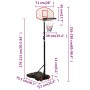 Canasta de baloncesto polietileno blanco 216-250 cm de vidaXL, Canastas de baloncesto - Ref: Foro24-93655, Precio: 103,32 €, ...