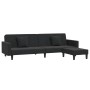 2-Sitzer-Schlafsofa mit Fußstütze und 2 schwarzen Samtkissen von vidaXL, Sofas - Ref: Foro24-3081849, Preis: 320,15 €, Rabatt: %