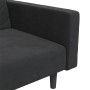 2-Sitzer-Schlafsofa mit Fußstütze und 2 schwarzen Samtkissen von vidaXL, Sofas - Ref: Foro24-3081849, Preis: 320,15 €, Rabatt: %