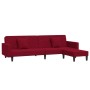 2-Sitzer-Schlafsofa mit Fußstütze und 2 roten Samtkissen von vidaXL, Sofas - Ref: Foro24-3081848, Preis: 285,44 €, Rabatt: %