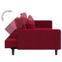 2-seater sofa bed with footrest and 2 red velvet cushions by vidaXL, Sofas - Ref: Foro24-3081848, Price: 285,99 €, Discount: %