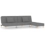 2-seater sofa bed with footrest and 2 light gray fabric cushions by vidaXL, Sofas - Ref: Foro24-3081807, Price: 268,28 €, Dis...