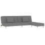 2-Sitzer-Schlafsofa mit Fußstütze und 2 hellgrauen Stoffkissen von vidaXL, Sofas - Ref: Foro24-3081807, Preis: 268,28 €, Raba...